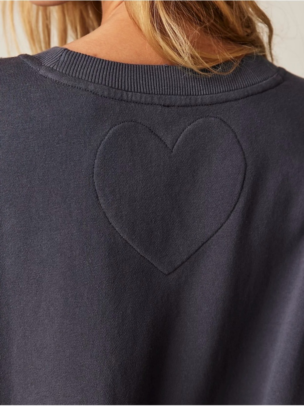 Free People Charcoal Pleated Sweatshirt Mini Dress - Picture 4 of 12